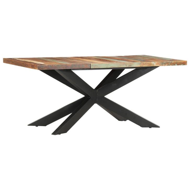 vidaXL Eettafel 180x90x76 cm massief gerecycled hout, Huis en Inrichting, Tafels | Eettafels, Nieuw, Verzenden