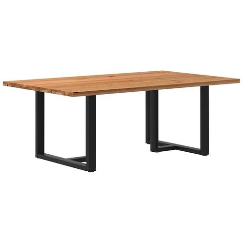 vidaXL Eettafel rechthoekig 200x120x74 cm massief eikenhout, Huis en Inrichting, Tafels | Eettafels, Nieuw, Verzenden