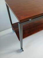 Bijzettafel - Teak, Metaal - Chroom - Vintage