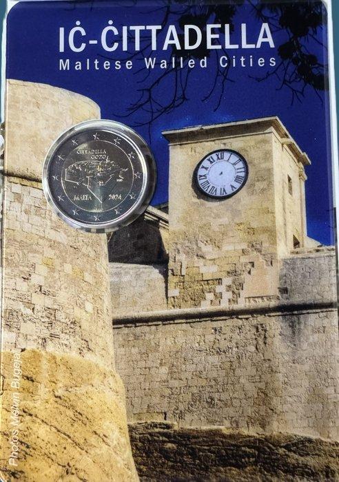 Malta. 2 Euro 2024 Honey Bee + Cittadella (2 coins), Postzegels en Munten, Munten | Europa | Euromunten