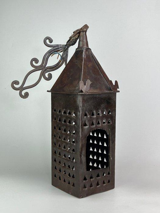 Lantaarn - Smeedijzer - geperforeerd, Antiek en Kunst, Curiosa en Brocante