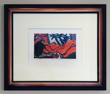 Corneille (1922-2010) - Nu à lorientale- eau forte -