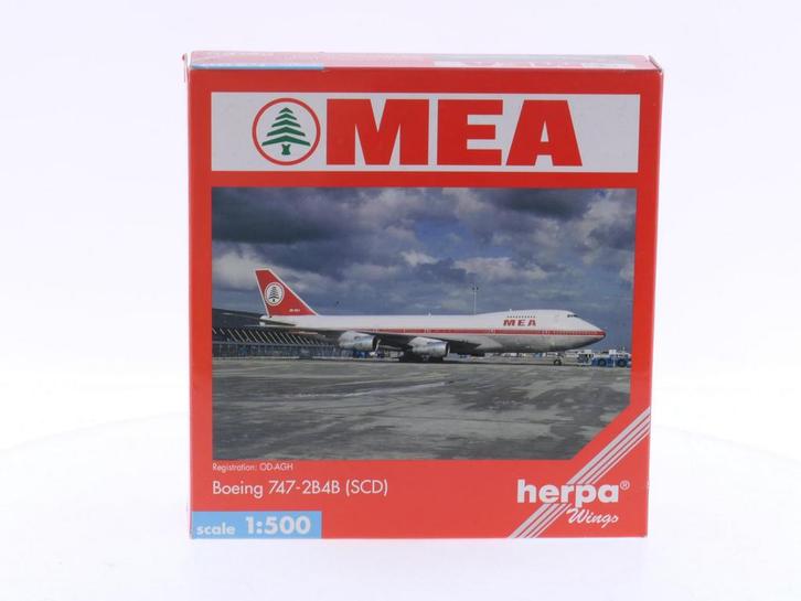 Schaal 1:500 Herpa 502658 MEA - Boeing 747-2B4B(SCD) Avia..., Hobby & Loisirs créatifs, Modélisme | Avions & Hélicoptères, Enlèvement ou Envoi