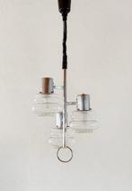 Plafondlamp - Chroom metaal, glas, Antiek en Kunst, Antiek | Verlichting