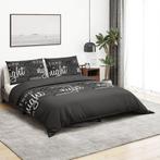 vidaXL Dekbedovertrekset 240x220 cm katoen zwart, Verzenden, Nieuw