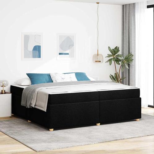 vidaXL Bedframe met matras met matras Zwart 200 x 200 cm, Huis en Inrichting, Slaapkamer | Bedden, Nieuw, Verzenden