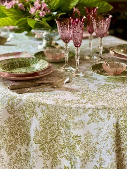 Tafellaken voor grote tafels, toile de Jouy 2,70 x 1,80 -, Antiquités & Art, Tapis & Textile
