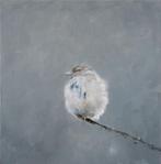 Matthieu van Riel - Grey Bird on a Branch, Antiek en Kunst