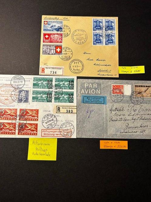 Enveloppe postale  (3) - Suisse - 1935-36-39 - N° 3, Postzegels en Munten, Postzegels | Europa | België