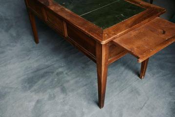 Bureau - Bois, Cuir - Bureau d’écrivain ancien