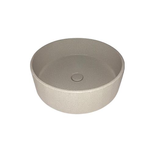 Opbouw Wastafel Sanimex Crystal Beton Rond Terrazzo Creme, Doe-het-zelf en Bouw, Sanitair, Overige typen, Nieuw, Ophalen of Verzenden