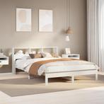 vidaXL Bed met boekenkast zonder matras grenenhout wit, Huis en Inrichting, Slaapkamer | Bedden, Verzenden, Nieuw