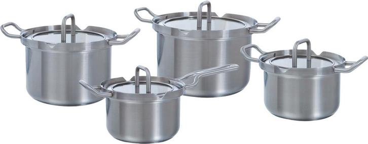 BK Q-linair Master Glas Pannenset 4-delig Pannen, Huis en Inrichting, Keuken | Potten en Pannen, Verzenden