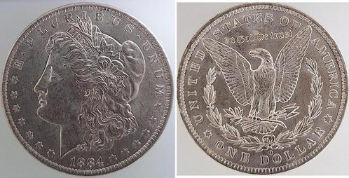 1 Dollar 1844 1 Usa Dollar 1884, Muenzzeichen : O, f prfr..., Postzegels en Munten, Munten | Amerika, Verzenden