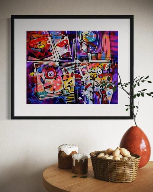 Simeon Gonzales - Nacimiento de flores - NO Reserve, Antiek en Kunst, Kunst | Schilderijen | Modern
