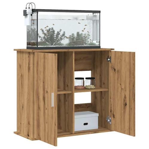 vidaXL Aquariumstandaard 81x36x73cm bewerkt hout artisanaal, Dieren en Toebehoren, Vissen | Aquaria en Toebehoren, Nieuw, Verzenden