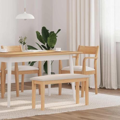 vidaXL Bank 90 cm massief hout rubber, Huis en Inrichting, Stoelen, Nieuw, Verzenden