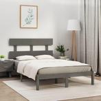 vidaXL Bedframe massief hout grijs 200x200 cm, Huis en Inrichting, Slaapkamer | Bedden, Verzenden, Nieuw