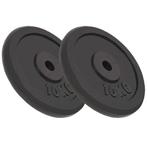 vidaXL Halterschijven 2 st 2x10 kg gietijzer, Sport en Fitness, Fitnessmaterialen, Verzenden, Nieuw