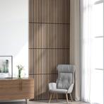 vidaXL Akoestische wandpanelen 8 st latten 60,5x60 cm, Doe-het-zelf en Bouw, Verzenden, Nieuw