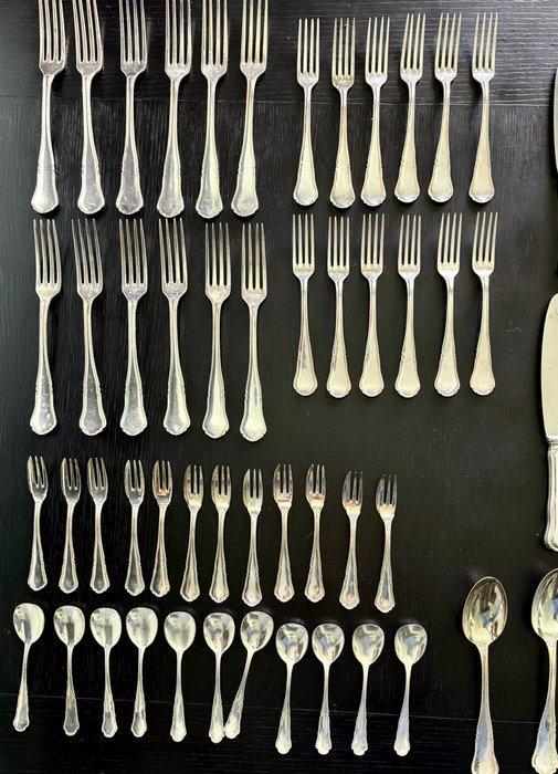 Tafelservies voor 12 (72) - .800 zilver, Antiek en Kunst, Antiek | Zilver en Goud