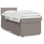 vidaXL Boxspring met matras stof taupe 80x200 cm, Verzenden, Nieuw