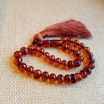 Ambre Chapelet de prières rares, Tesbih, Misbaha - Perles