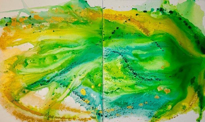 De Faveri Studio - Viriditas Aurea XXL, Antiek en Kunst, Kunst | Schilderijen | Modern