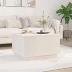 vidaXL Salontafel 60x50x35 cm massief grenenhout wit, Verzenden, Nieuw