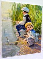 Vladimir Goussev (1957) - Deux Amis - Petits Pecheurs - La
