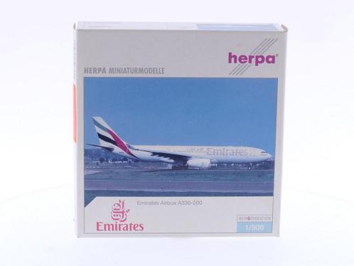 Schaal 1:500 Herpa 508445 Emirates - Airbus A330-200 Reg...., Hobby en Vrije tijd, Modelbouw | Vliegtuigen en Helikopters, Gebruikt