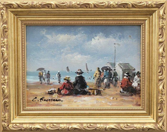Camille Rousseau (1949) - Dimanche en Normandie ~ Cabourg, Antiek en Kunst, Kunst | Schilderijen | Klassiek