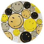 Gekleurde Borden Smiley 23cm 8st, Verzenden, Nieuw
