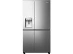 Hisense -  French Door Koelkast D  - Inox, 200 liter of meer, Verzenden, 60 cm of meer, Met aparte vriezer