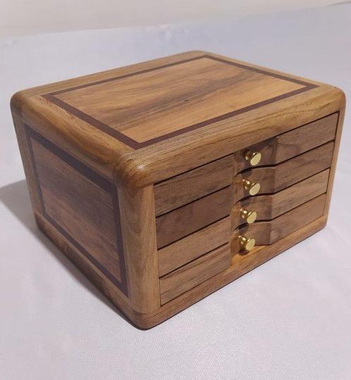 Bureauset - pen cabinet wood - Hout (Walnoot), Verzamelen, Pennenverzamelingen