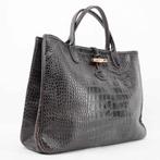 Longchamp - Vintage Crocodile-Embossed Leather Tote – Iconic, Handtassen en Accessoires, Nieuw
