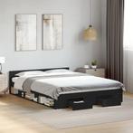 vidaXL Bedframe met lades bewerkt hout zwart 160x200 cm, Huis en Inrichting, Slaapkamer | Bedden, Verzenden, Nieuw