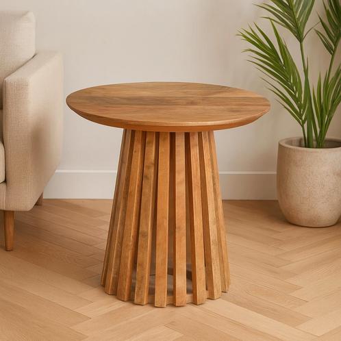 Salontafel Mangohout Rond Zara Medium, Huis en Inrichting, Tafels | Salontafels, Nieuw, Overige houtsoorten, Rond, Verzenden