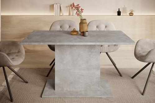 Meubella eetkamertafel Tova grijs eettafel 140 cm, Huis en Inrichting, Tafels | Eettafels, Nieuw, 50 tot 100 cm, Verzenden