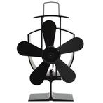 vidaXL Kachelventilator met 5 vinnen zwart, Huis en Inrichting, Verzenden, Nieuw