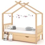 vidaXL Kinderbedframe met lade massief grenenhout 80x160 cm, Verzenden, Nieuw