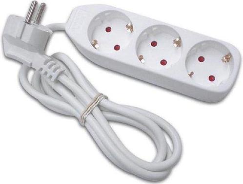 Tweedekans | Perel Stekkerdoos, 3 stopcontacten met, Doe-het-zelf en Bouw, Elektriciteit en Kabels, Ophalen of Verzenden
