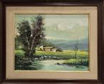 Jordi Mont Roig (1942) - Refugio en la llanura - NO RESERVE, Antiek en Kunst, Kunst | Schilderijen | Klassiek