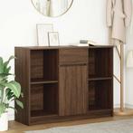 vidaXL Dressoir met lade 101x35x76 cm spaanplaat bruin, Huis en Inrichting, Kasten | Dressoirs, Verzenden, Nieuw
