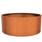 Cortenstaal plantenbak Ø200x80cm - Met bodem