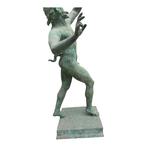sculptuur, The dancing Faun - 80 cm - Brons
