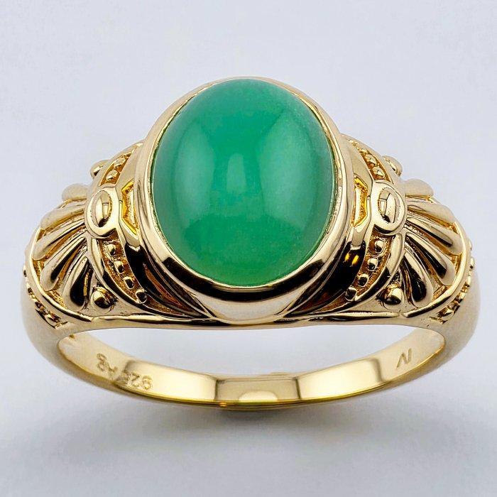 Chalcedoon - Zilver - Ring - Vintage handgemaakte sieraden, Antiek en Kunst, Curiosa en Brocante