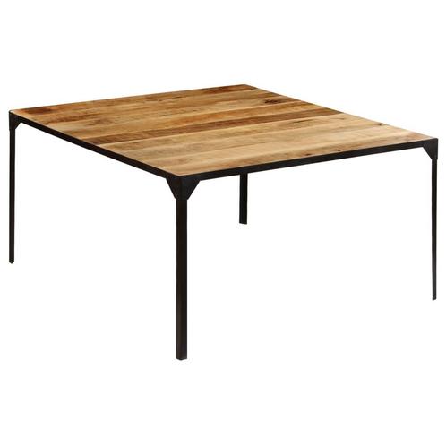 vidaXL Eettafel 140x140x76 cm massief mangohout, Maison & Meubles, Tables | Tables à manger, Envoi