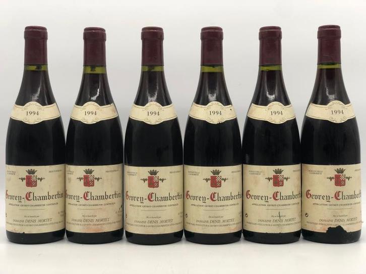 6 x 75cl Gevrey-Chambertin Cote de Nuits Mortet 1994 (rood), Verzamelen, Wijnen, Frankrijk, Rode wijn, Nieuw, Ophalen of Verzenden