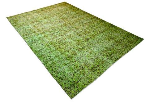 Grote groene vintage - Vloerkleed - 283 cm - 195 cm - met, Huis en Inrichting, Stoffering | Tapijten en Vloerkleden